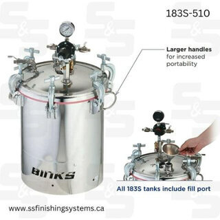 Binks 5-Gallon Stainless Steel Pressure Tank Product Image