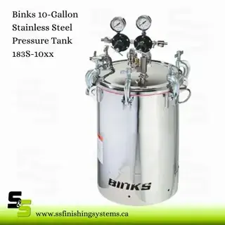 Binks 10-Gallon Stainless Steel Pressure Tank Product Image