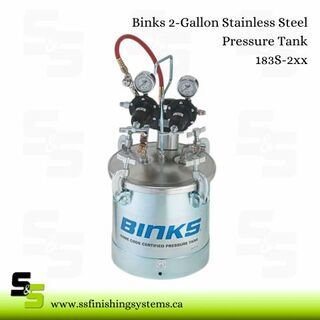 Binks 2-Gallon Stainless Steel Pressure Tank Product Image